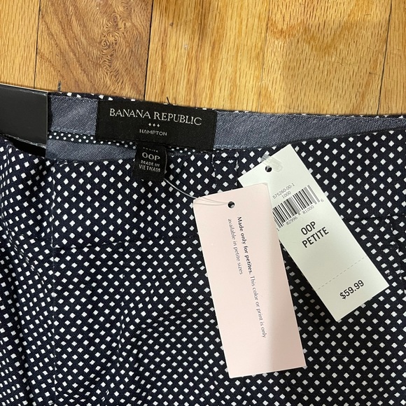 Banana Republic Pants Blue White Polka Dot 00P - Picture 3 of 3